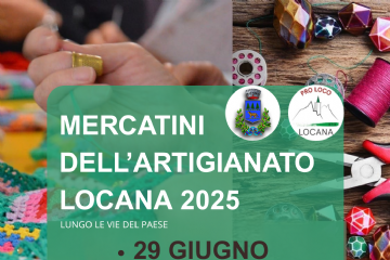 Comunicazione delle date dei mercatini dell’artigianato a Locana