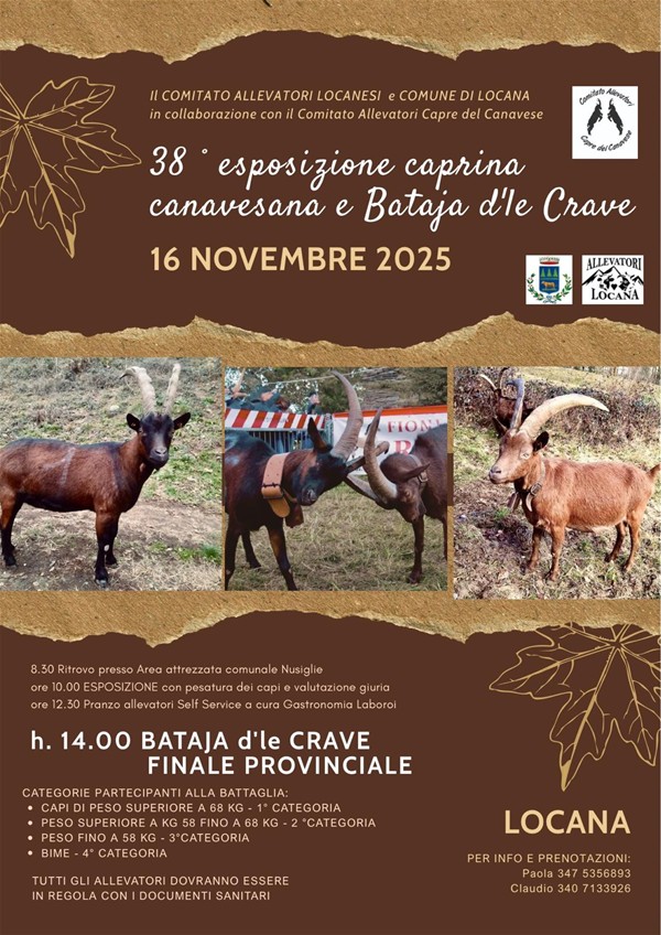 38^ Esposizione caprina canavesana e Bataja d&#39;le Crave