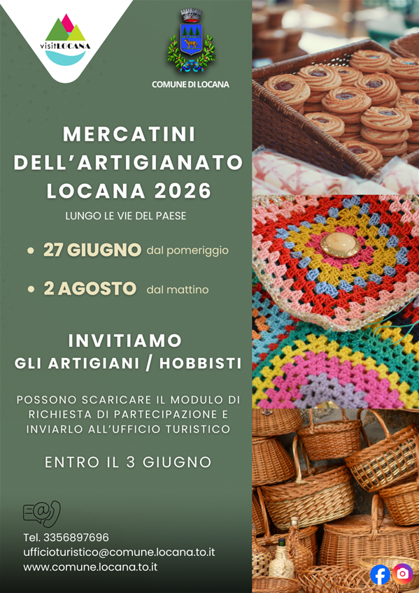 Mercatini dell'artigianato Locana 2026