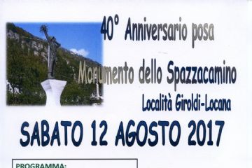 40&#176; Anniversario posa Monumento dello Spazzacamino