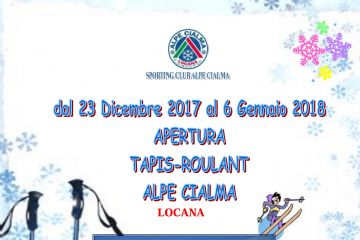 Apertura Tapis-roulant Alpe Cialma