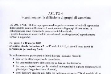 ASL TO 4 - Programma per la diffusione di gruppi di cammino