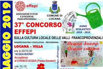 37&#176;CONCORSO EFFEPI SULLA CULTURA LOCALE DELLE VALLI FRANCOPROVENZALI