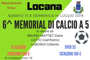 6&#176; Memorial di calcio A5