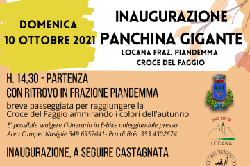 INAUGURAZIONE PANCHINA GIGANTE
